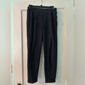 Bershka Pinstripe and Cuff Detail Dress Pants